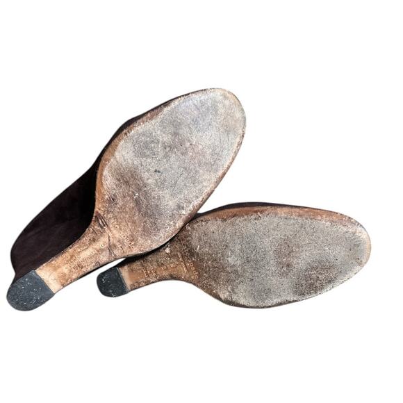 Kate Spade Vintage Brown Suede Wedge Heels Fall Classic Pumps Shoes Size 9 - Picture 9 of 9